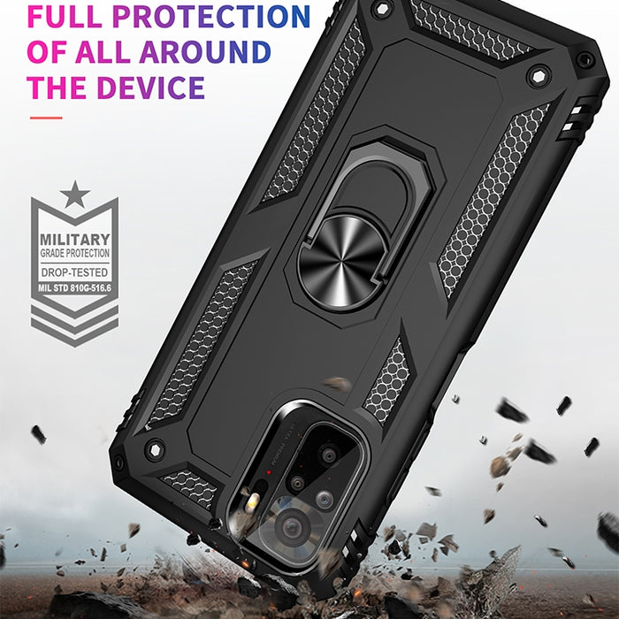 Funda protectora de TPU + PC a prueba de golpes con soporte giratorio de 360 grados, For Xiaomi Redmi Note 10 / Note 10s