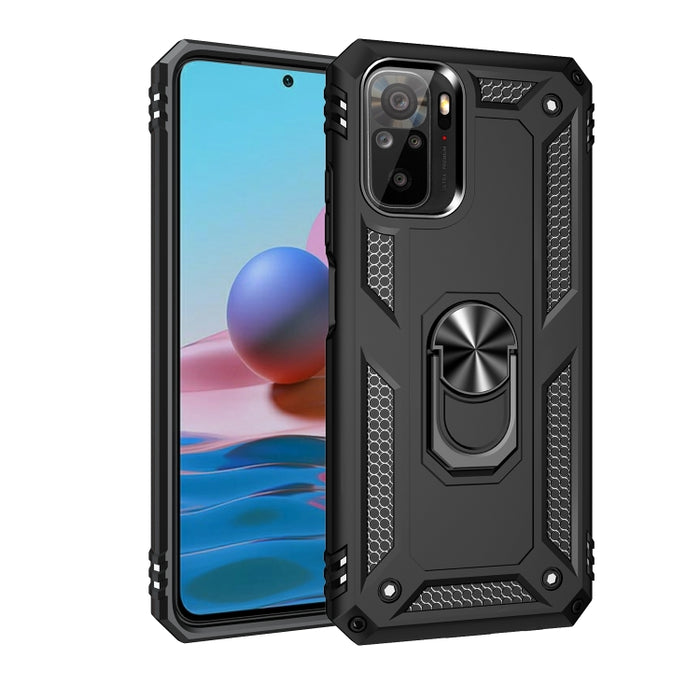 Funda protectora de TPU + PC a prueba de golpes con soporte giratorio de 360 grados, For Xiaomi Redmi Note 10 / Note 10s