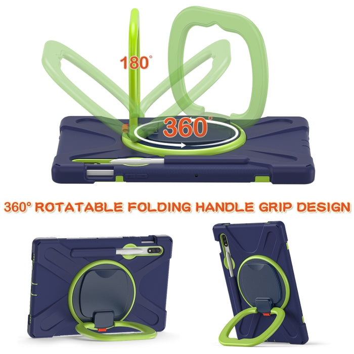 Funda protectora de silicona + PC con soporte y correa para el hombro, For Samsung Galaxy Tab S8 / Galaxy Tab S7 T870 / T875, For Samsung Galaxy Tab A7 10.4 (2020) T500 / T505, For iPad 9.7 inch (2018/2017)