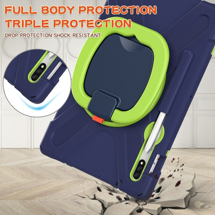 Funda protectora de silicona + PC con soporte y correa para el hombro, For Samsung Galaxy Tab S8 / Galaxy Tab S7 T870 / T875, For Samsung Galaxy Tab A7 10.4 (2020) T500 / T505, For iPad 9.7 inch (2018/2017)