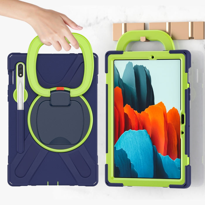 Funda protectora de silicona + PC con soporte y correa para el hombro, For Samsung Galaxy Tab S8 / Galaxy Tab S7 T870 / T875, For Samsung Galaxy Tab A7 10.4 (2020) T500 / T505, For iPad 9.7 inch (2018/2017)