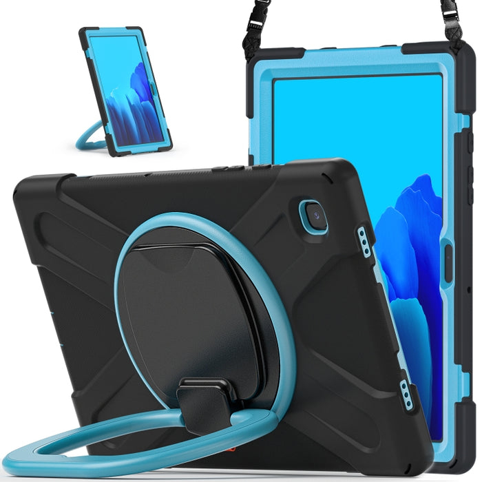 Funda protectora de silicona + PC con soporte y correa para el hombro, For Samsung Galaxy Tab S8 / Galaxy Tab S7 T870 / T875, For Samsung Galaxy Tab A7 10.4 (2020) T500 / T505, For iPad 9.7 inch (2018/2017)