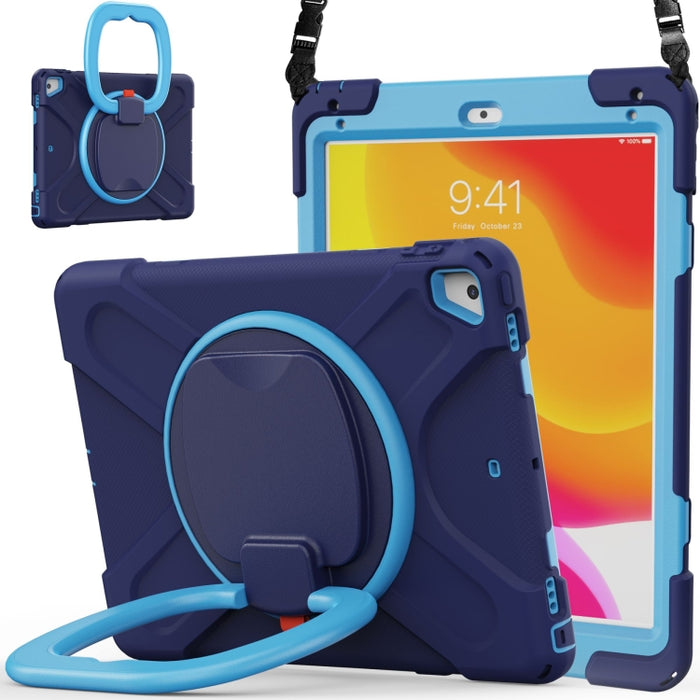 Funda protectora de silicona + PC con soporte y correa para el hombro, For Samsung Galaxy Tab S8 / Galaxy Tab S7 T870 / T875, For Samsung Galaxy Tab A7 10.4 (2020) T500 / T505, For iPad 9.7 inch (2018/2017)