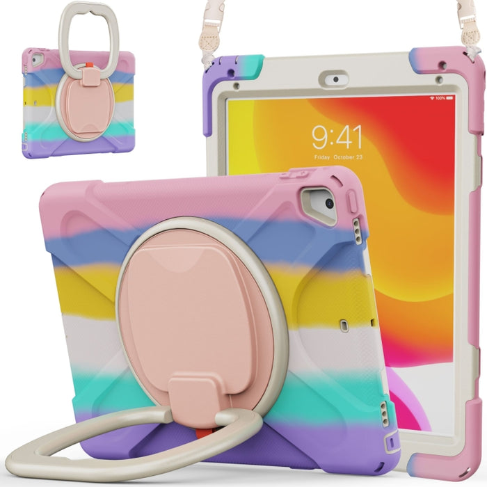 Funda protectora de silicona + PC con soporte y correa para el hombro, For Samsung Galaxy Tab S8 / Galaxy Tab S7 T870 / T875, For Samsung Galaxy Tab A7 10.4 (2020) T500 / T505, For iPad 9.7 inch (2018/2017)