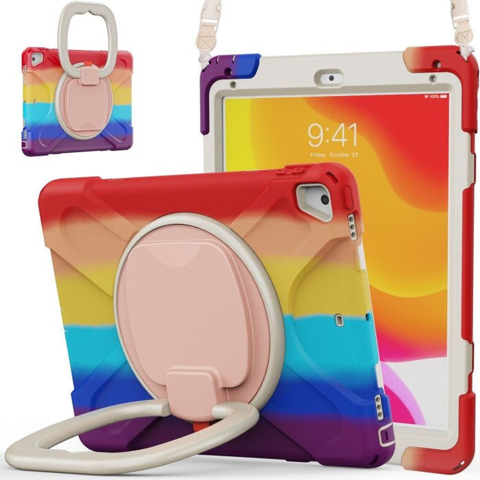 Funda protectora de silicona + PC con soporte y correa para el hombro, For Samsung Galaxy Tab S8 / Galaxy Tab S7 T870 / T875, For Samsung Galaxy Tab A7 10.4 (2020) T500 / T505, For iPad 9.7 inch (2018/2017)