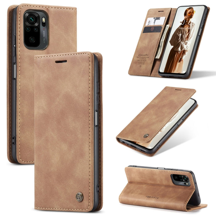 CaseMe 013 Estuche de cuero con tapa horizontal multifuncional con soporte, ranura para tarjeta y billetera, For Xiaomi Redmi Note 10 Pro 4G / Note 10 Pro Max, For Xiaomi Redmi Note 10 4G / Note 10s