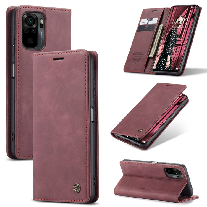 CaseMe 013 Estuche de cuero con tapa horizontal multifuncional con soporte, ranura para tarjeta y billetera, For Xiaomi Redmi Note 10 Pro 4G / Note 10 Pro Max, For Xiaomi Redmi Note 10 4G / Note 10s