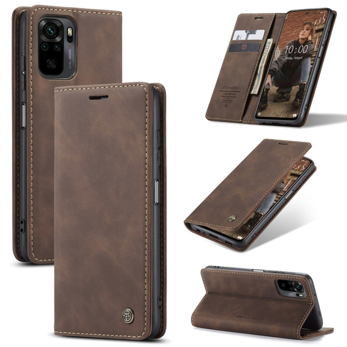 CaseMe 013 Estuche de cuero con tapa horizontal multifuncional con soporte, ranura para tarjeta y billetera, For Xiaomi Redmi Note 10 Pro 4G / Note 10 Pro Max, For Xiaomi Redmi Note 10 4G / Note 10s