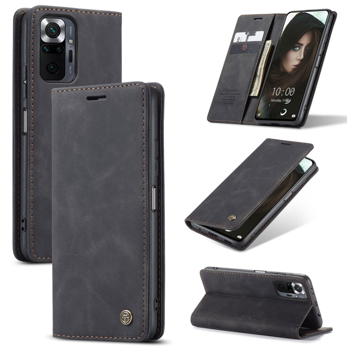 CaseMe 013 Estuche de cuero con tapa horizontal multifuncional con soporte, ranura para tarjeta y billetera, For Xiaomi Redmi Note 10 Pro 4G / Note 10 Pro Max, For Xiaomi Redmi Note 10 4G / Note 10s
