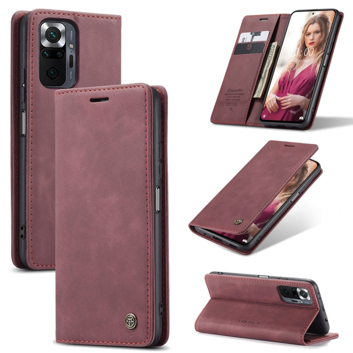 CaseMe 013 Estuche de cuero con tapa horizontal multifuncional con soporte, ranura para tarjeta y billetera, For Xiaomi Redmi Note 10 Pro 4G / Note 10 Pro Max, For Xiaomi Redmi Note 10 4G / Note 10s