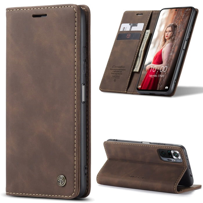 CaseMe 013 Estuche de cuero con tapa horizontal multifuncional con soporte, ranura para tarjeta y billetera, For Xiaomi Redmi Note 10 Pro 4G / Note 10 Pro Max, For Xiaomi Redmi Note 10 4G / Note 10s