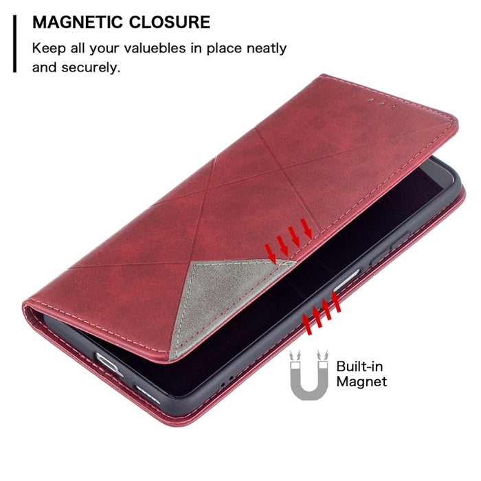 Estuche de cuero magnético con tapa horizontal con textura de rombos con soporte y ranuras para tarjetas, For Xiaomi Mi 11i / Poco F3 / Redmi K40