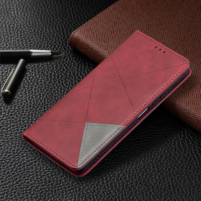 Estuche de cuero magnético con tapa horizontal con textura de rombos con soporte y ranuras para tarjetas, For Xiaomi Mi 11i / Poco F3 / Redmi K40