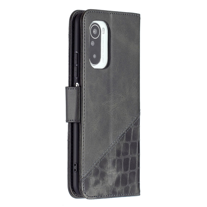 Funda de cuero PU con tapa horizontal y textura de cocodrilo a juego con billetera, soporte y ranuras para tarjetas, For Xiaomi Mi 11i / Poco F3 / Redmi K40