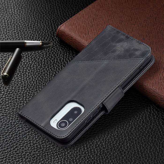 Funda de cuero PU con tapa horizontal y textura de cocodrilo a juego con billetera, soporte y ranuras para tarjetas, For Xiaomi Mi 11i / Poco F3 / Redmi K40