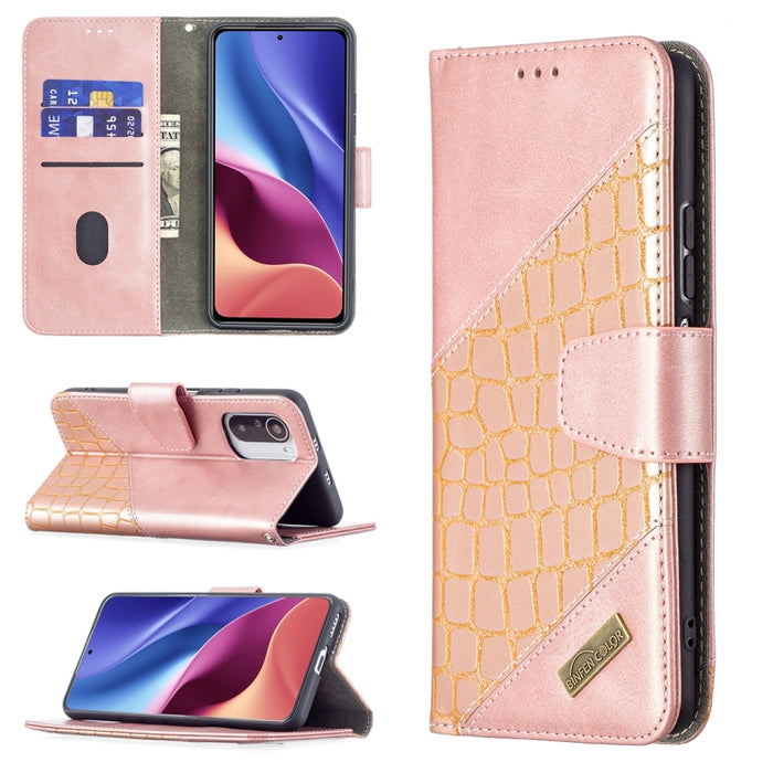 Funda de cuero PU con tapa horizontal y textura de cocodrilo a juego con billetera, soporte y ranuras para tarjetas, For Xiaomi Mi 11i / Poco F3 / Redmi K40