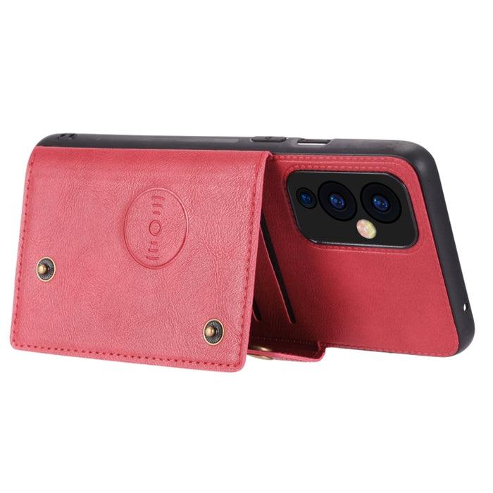 Estuche protector magnético a prueba de golpes con doble hebilla PU + TPU con ranura para tarjeta y soporte, For OnePlus 9, For OnePlus 9 Pro, For OPPO A94, For Xiaomi Redmi K40, For Xiaomi Redmi Note 9 4G, For Xiaomi Redmi Note 10                     ...