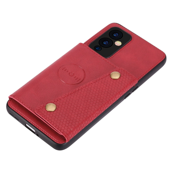 Estuche protector magnético a prueba de golpes con doble hebilla PU + TPU con ranura para tarjeta y soporte, For OnePlus 9, For OnePlus 9 Pro, For OPPO A94, For Xiaomi Redmi K40, For Xiaomi Redmi Note 9 4G, For Xiaomi Redmi Note 10                     ...