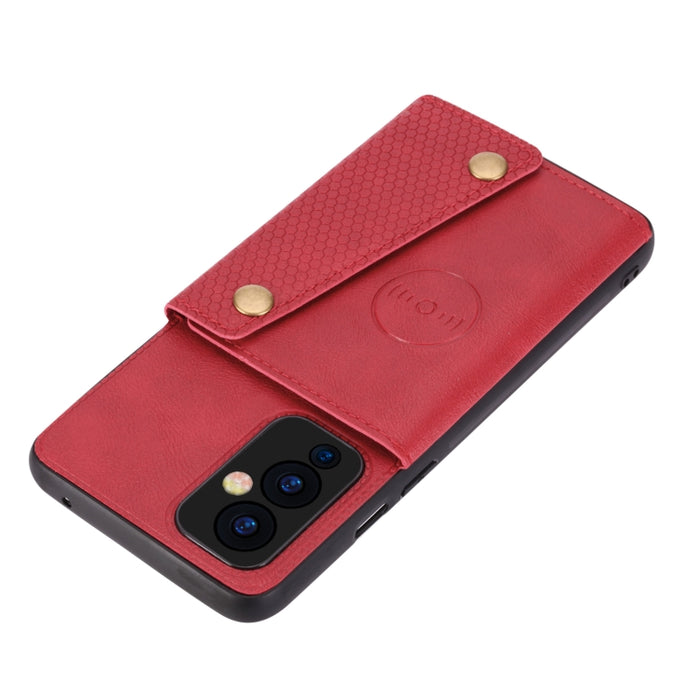 Estuche protector magnético a prueba de golpes con doble hebilla PU + TPU con ranura para tarjeta y soporte, For OnePlus 9, For OnePlus 9 Pro, For OPPO A94, For Xiaomi Redmi K40, For Xiaomi Redmi Note 9 4G, For Xiaomi Redmi Note 10                     ...