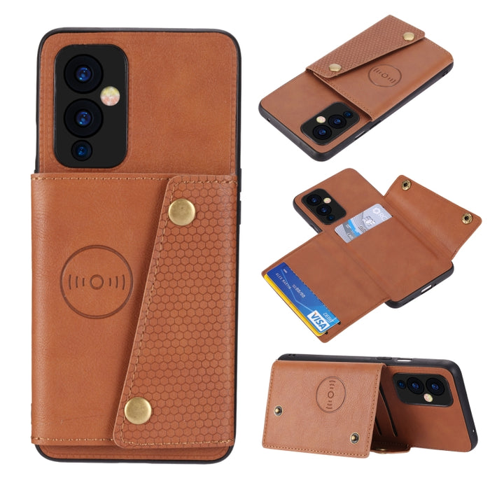 Estuche protector magnético a prueba de golpes con doble hebilla PU + TPU con ranura para tarjeta y soporte, For OnePlus 9, For OnePlus 9 Pro, For OPPO A94, For Xiaomi Redmi K40, For Xiaomi Redmi Note 9 4G, For Xiaomi Redmi Note 10                     ...