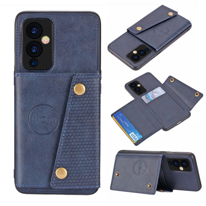 Estuche protector magnético a prueba de golpes con doble hebilla PU + TPU con ranura para tarjeta y soporte, For OnePlus 9, For OnePlus 9 Pro, For OPPO A94, For Xiaomi Redmi K40, For Xiaomi Redmi Note 9 4G, For Xiaomi Redmi Note 10                     ...