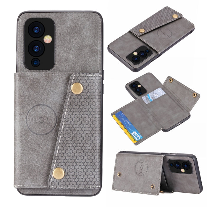 Estuche protector magnético a prueba de golpes con doble hebilla PU + TPU con ranura para tarjeta y soporte, For OnePlus 9, For OnePlus 9 Pro, For OPPO A94, For Xiaomi Redmi K40, For Xiaomi Redmi Note 9 4G, For Xiaomi Redmi Note 10                     ...