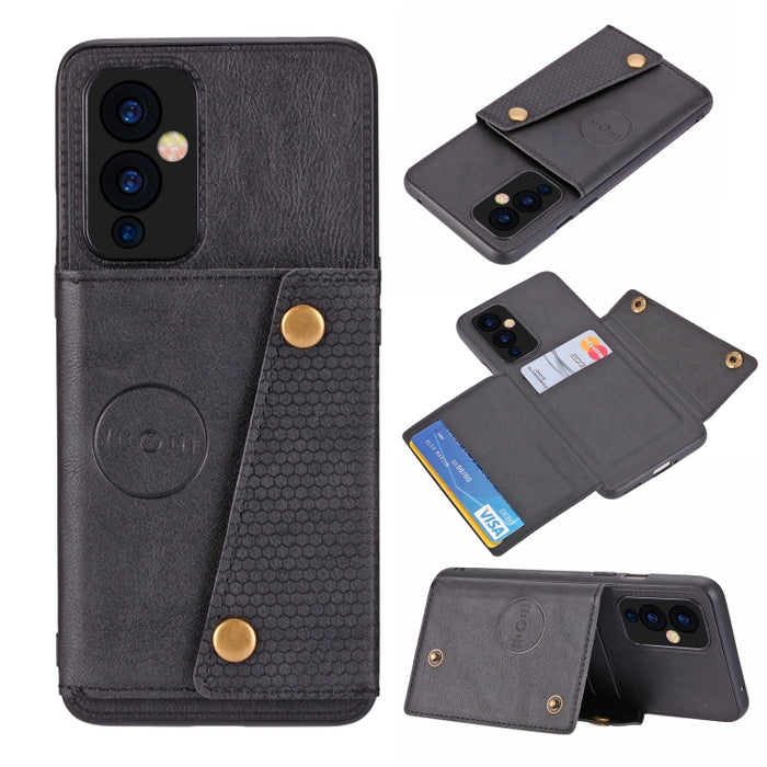 Estuche protector magnético a prueba de golpes con doble hebilla PU + TPU con ranura para tarjeta y soporte, For OnePlus 9, For OnePlus 9 Pro, For OPPO A94, For Xiaomi Redmi K40, For Xiaomi Redmi Note 9 4G, For Xiaomi Redmi Note 10                     ...