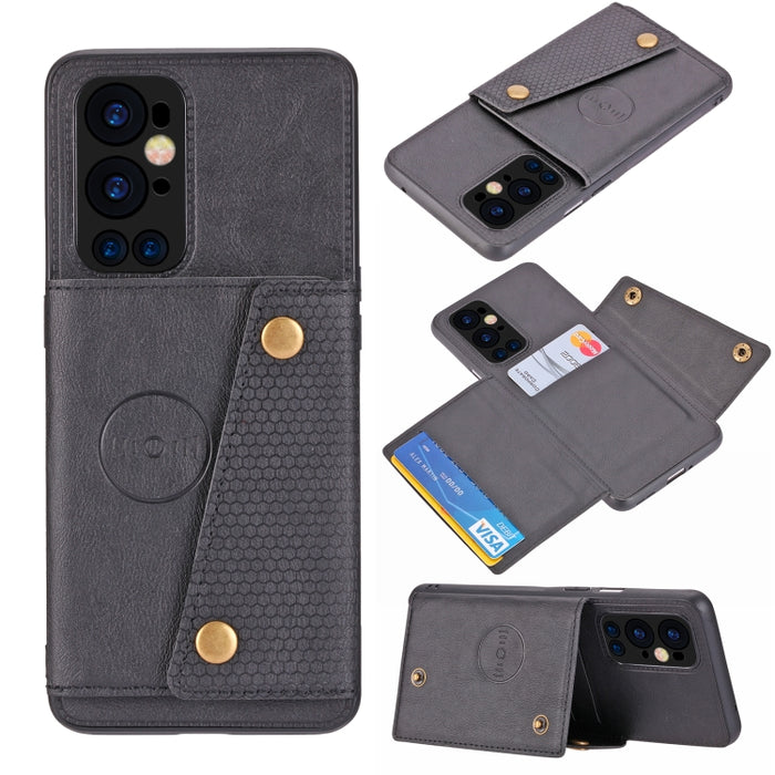 Estuche protector magnético a prueba de golpes con doble hebilla PU + TPU con ranura para tarjeta y soporte, For OnePlus 9, For OnePlus 9 Pro, For OPPO A94, For Xiaomi Redmi K40, For Xiaomi Redmi Note 9 4G, For Xiaomi Redmi Note 10                     ...