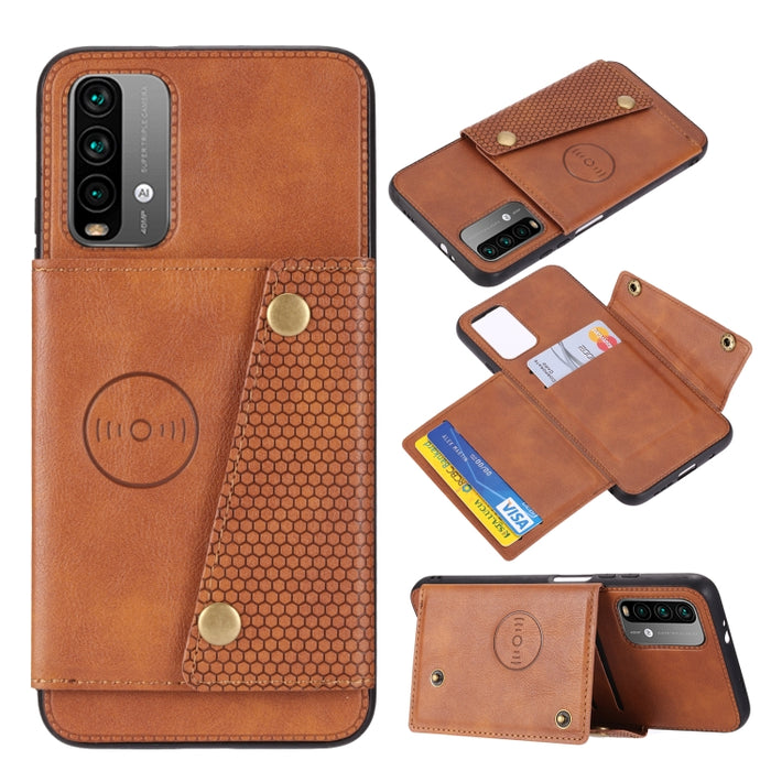Estuche protector magnético a prueba de golpes con doble hebilla PU + TPU con ranura para tarjeta y soporte, For OnePlus 9, For OnePlus 9 Pro, For OPPO A94, For Xiaomi Redmi K40, For Xiaomi Redmi Note 9 4G, For Xiaomi Redmi Note 10                     ...