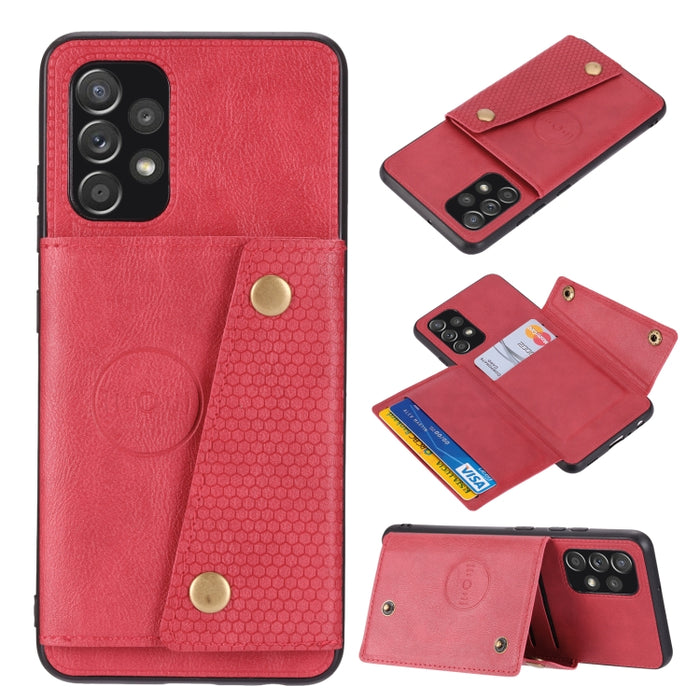 Estuche protector magnético a prueba de golpes con doble hebilla PU + TPU con ranura para tarjeta y soporte, For OnePlus 9, For OnePlus 9 Pro, For OPPO A94, For Xiaomi Redmi K40, For Xiaomi Redmi Note 9 4G, For Xiaomi Redmi Note 10                     ...