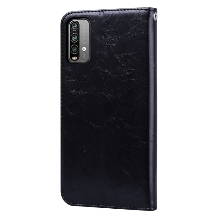 Estuche de cuero con tapa horizontal con textura de cera de aceite de estilo comercial con soporte y ranuras para tarjetas y billetera, For Xiaomi Redmi 9T, For Xiaomi Redmi Note 9T, For Xiaomi Redmi Note 10, For Xiaomi Redmi K40 / K40 Pro             ...