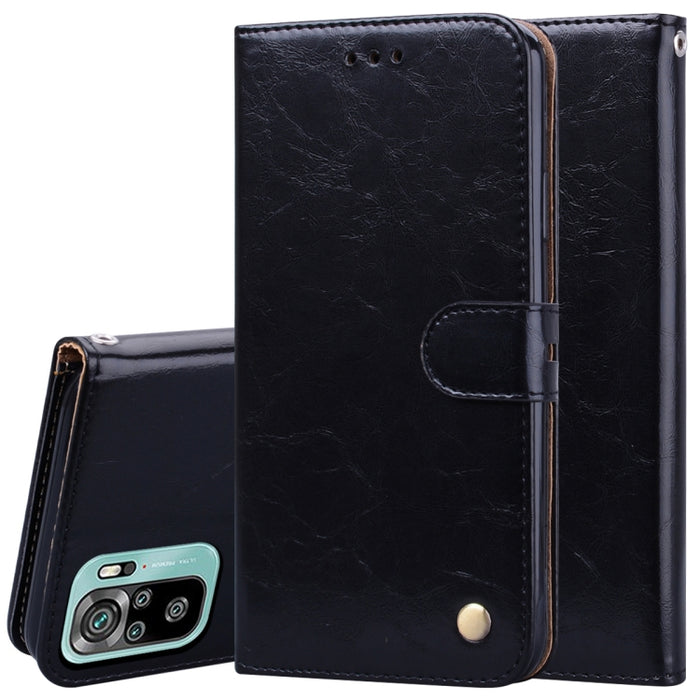Estuche de cuero con tapa horizontal con textura de cera de aceite de estilo comercial con soporte y ranuras para tarjetas y billetera, For Xiaomi Redmi 9T, For Xiaomi Redmi Note 9T, For Xiaomi Redmi Note 10, For Xiaomi Redmi K40 / K40 Pro             ...