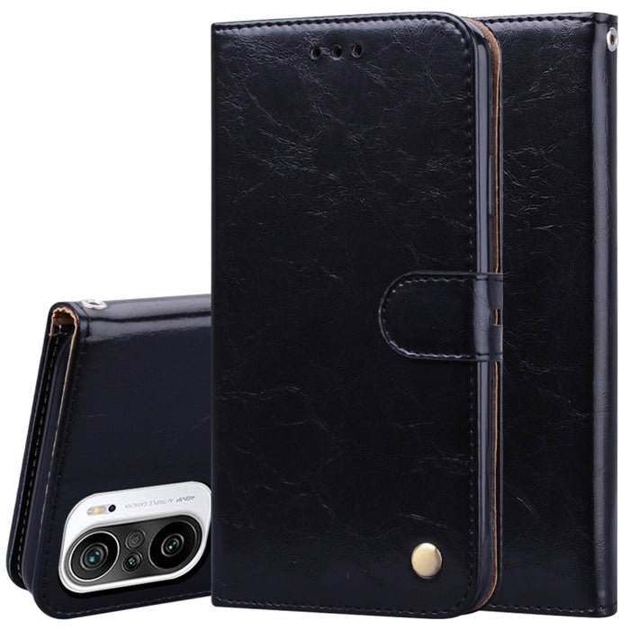 Estuche de cuero con tapa horizontal con textura de cera de aceite de estilo comercial con soporte y ranuras para tarjetas y billetera, For Xiaomi Redmi 9T, For Xiaomi Redmi Note 9T, For Xiaomi Redmi Note 10, For Xiaomi Redmi K40 / K40 Pro             ...