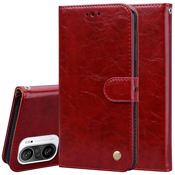 Estuche de cuero con tapa horizontal con textura de cera de aceite de estilo comercial con soporte y ranuras para tarjetas y billetera, For Xiaomi Redmi 9T, For Xiaomi Redmi Note 9T, For Xiaomi Redmi Note 10, For Xiaomi Redmi K40 / K40 Pro             ...