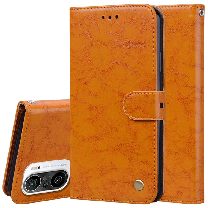 Estuche de cuero con tapa horizontal con textura de cera de aceite de estilo comercial con soporte y ranuras para tarjetas y billetera, For Xiaomi Redmi 9T, For Xiaomi Redmi Note 9T, For Xiaomi Redmi Note 10, For Xiaomi Redmi K40 / K40 Pro             ...