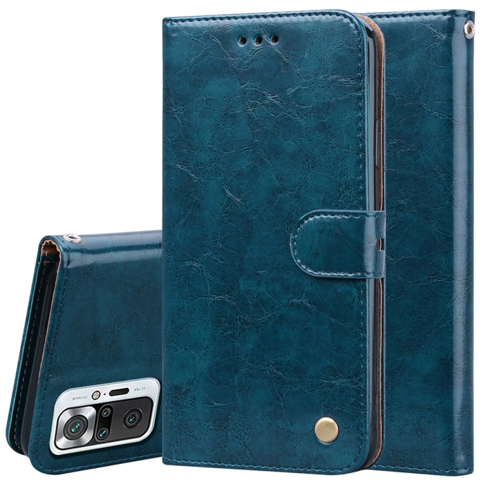 Estuche de cuero con tapa horizontal con textura de cera de aceite de estilo comercial con soporte y ranuras para tarjetas y billetera, For Xiaomi Redmi 9T, For Xiaomi Redmi Note 9T, For Xiaomi Redmi Note 10, For Xiaomi Redmi K40 / K40 Pro             ...