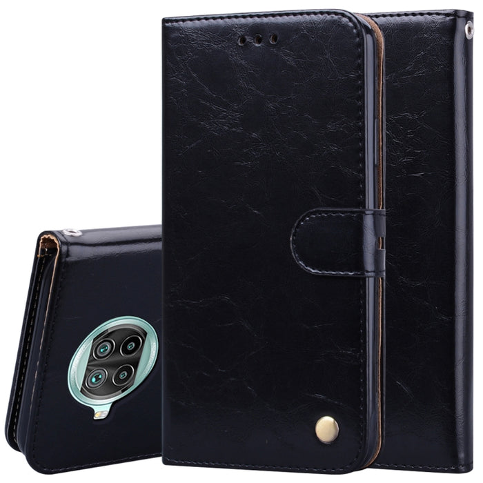 Estuche de cuero con tapa horizontal con textura de cera de aceite de estilo comercial con soporte y ranuras para tarjetas y billetera, For Xiaomi Redmi 9T, For Xiaomi Redmi Note 9T, For Xiaomi Redmi Note 10, For Xiaomi Redmi K40 / K40 Pro             ...