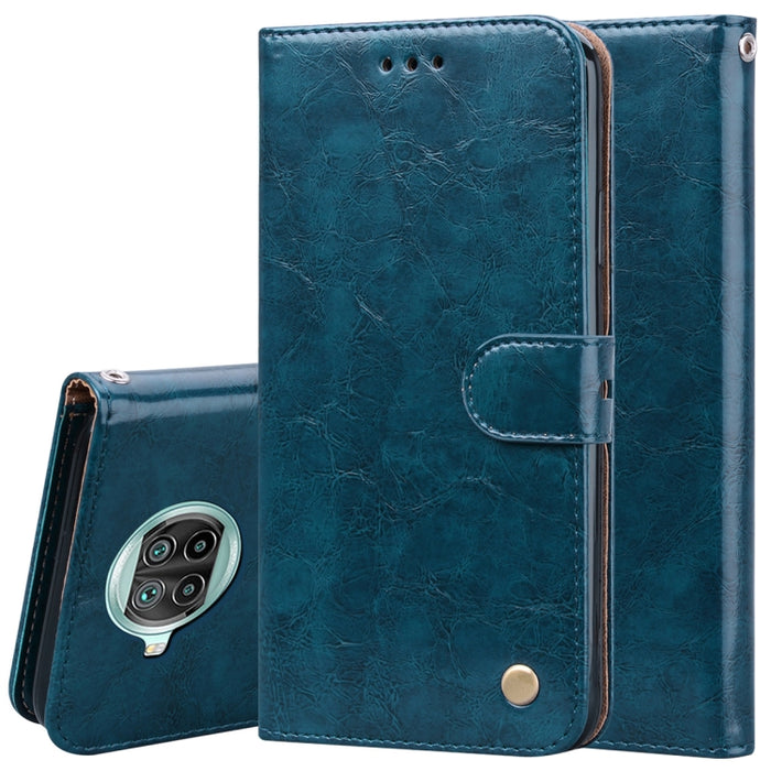 Estuche de cuero con tapa horizontal con textura de cera de aceite de estilo comercial con soporte y ranuras para tarjetas y billetera, For Xiaomi Redmi 9T, For Xiaomi Redmi Note 9T, For Xiaomi Redmi Note 10, For Xiaomi Redmi K40 / K40 Pro             ...
