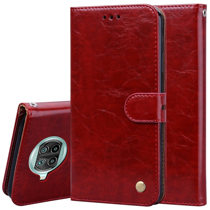 Estuche de cuero con tapa horizontal con textura de cera de aceite de estilo comercial con soporte y ranuras para tarjetas y billetera, For Xiaomi Redmi 9T, For Xiaomi Redmi Note 9T, For Xiaomi Redmi Note 10, For Xiaomi Redmi K40 / K40 Pro             ...