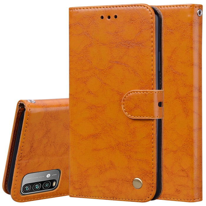 Estuche de cuero con tapa horizontal con textura de cera de aceite de estilo comercial con soporte y ranuras para tarjetas y billetera, For Xiaomi Redmi 9T, For Xiaomi Redmi Note 9T, For Xiaomi Redmi Note 10, For Xiaomi Redmi K40 / K40 Pro             ...