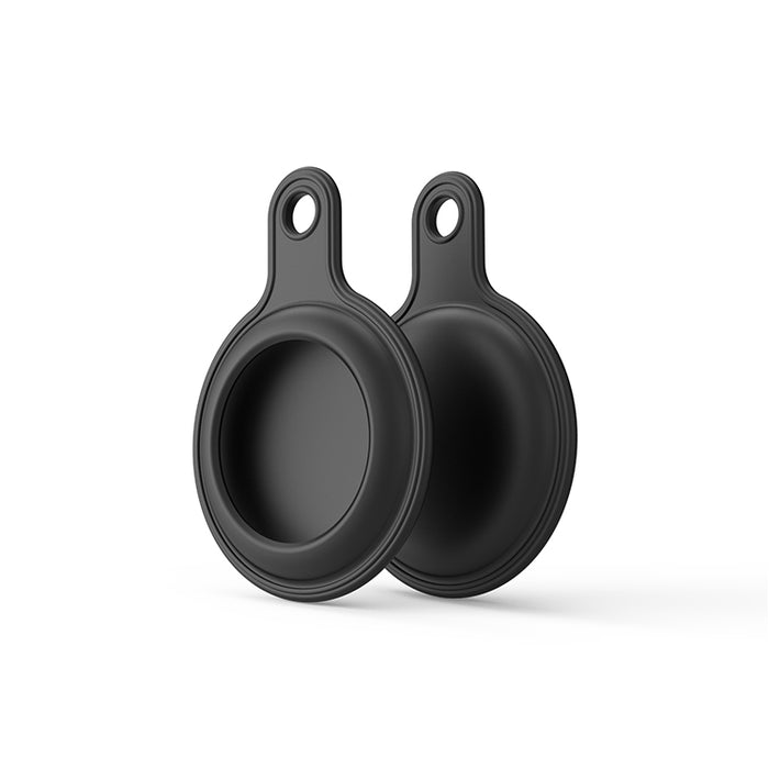 Funda de piel de gel con anillo de llavero intercambiable para AirTag
