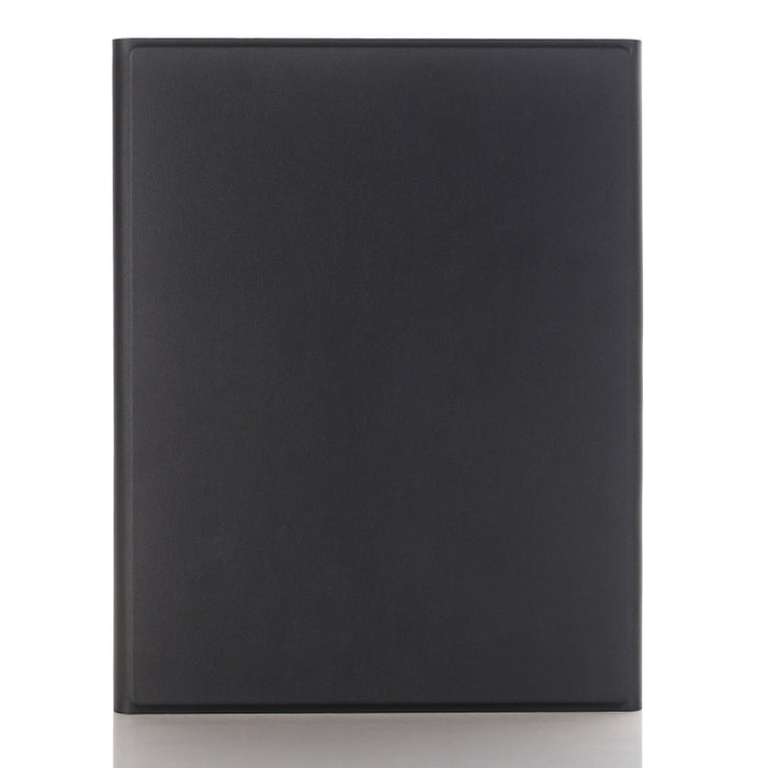 YA098B Estuche de cuero con teclado Bluetooth y teclado redondo con textura de piel de cordero desmontable con ranura para bolígrafo y soporte