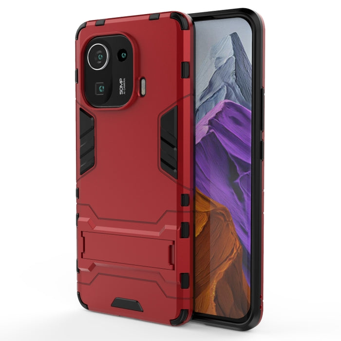 Funda protectora de PC + TPU a prueba de golpes con soporte oculto, For OnePlus 9R, For Xiaomi Mi 11 Lite, For Xiaomi Mi 11 Pro