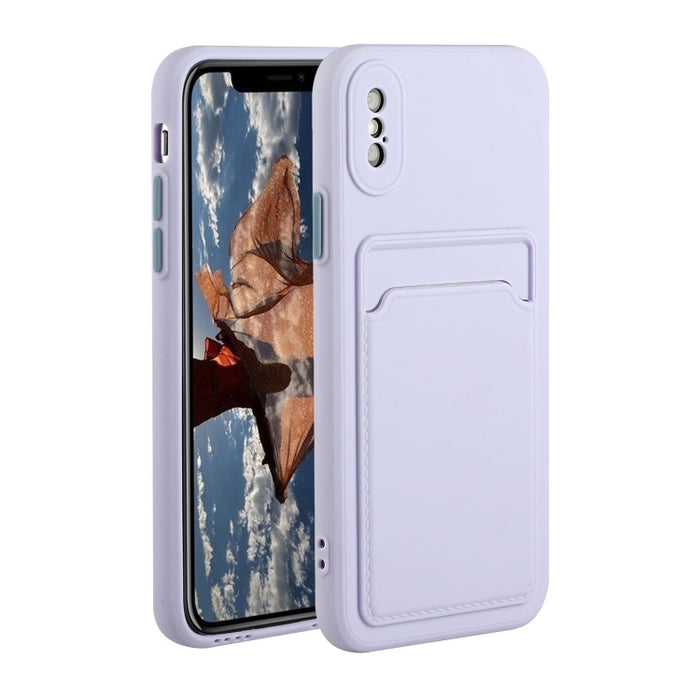 Funda protectora de TPU a prueba de golpes con diseño de ranura para tarjeta