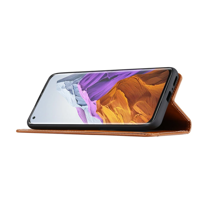 Estuche de cuero con tapa horizontal con textura de piel amasada con marco de fotos y soporte y ranuras para tarjetas y billetera, For Xiaomi Mi 11 Pro, For Xiaomi Mi 11 Lite, For Samsung Galaxy S21 FE