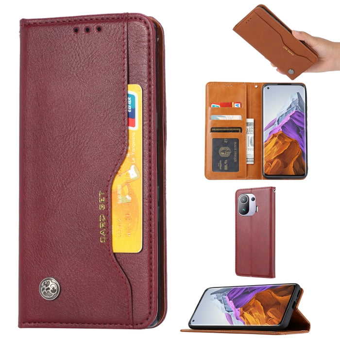 Estuche de cuero con tapa horizontal con textura de piel amasada con marco de fotos y soporte y ranuras para tarjetas y billetera, For Xiaomi Mi 11 Pro, For Xiaomi Mi 11 Lite, For Samsung Galaxy S21 FE