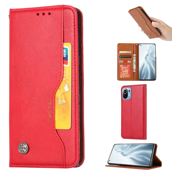 Estuche de cuero con tapa horizontal con textura de piel amasada con marco de fotos y soporte y ranuras para tarjetas y billetera, For Xiaomi Mi 11 Pro, For Xiaomi Mi 11 Lite, For Samsung Galaxy S21 FE
