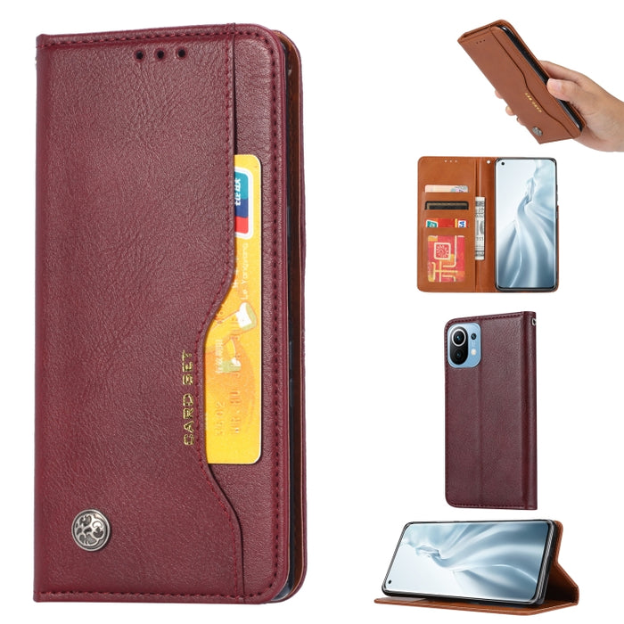 Estuche de cuero con tapa horizontal con textura de piel amasada con marco de fotos y soporte y ranuras para tarjetas y billetera, For Xiaomi Mi 11 Pro, For Xiaomi Mi 11 Lite, For Samsung Galaxy S21 FE