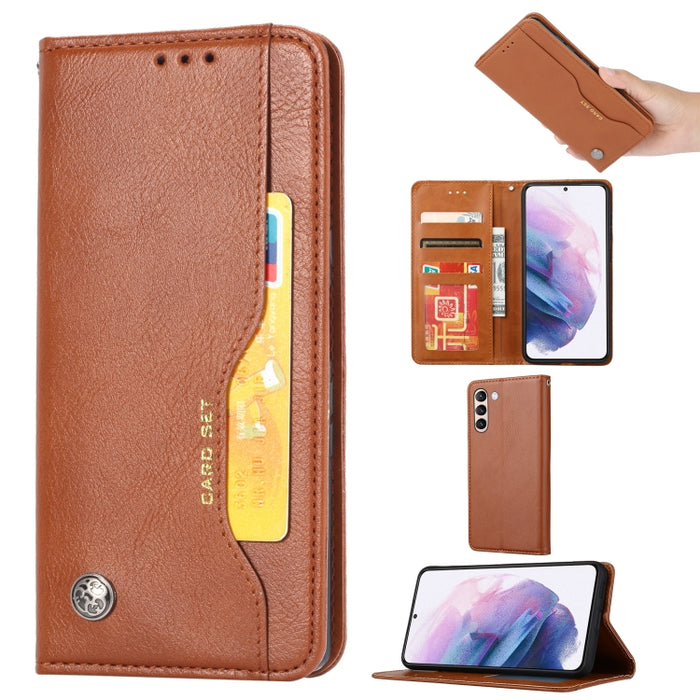 Estuche de cuero con tapa horizontal con textura de piel amasada con marco de fotos y soporte y ranuras para tarjetas y billetera, For Xiaomi Mi 11 Pro, For Xiaomi Mi 11 Lite, For Samsung Galaxy S21 FE