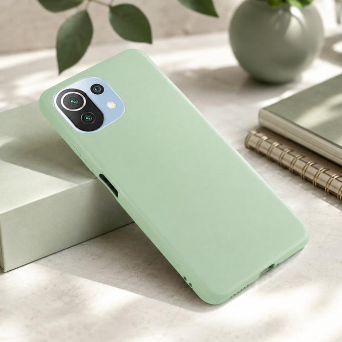 Funda protectora de cobertura total a prueba de caídas de silicona líquida de color sólido, For Xiaomi Mi 11 Lite